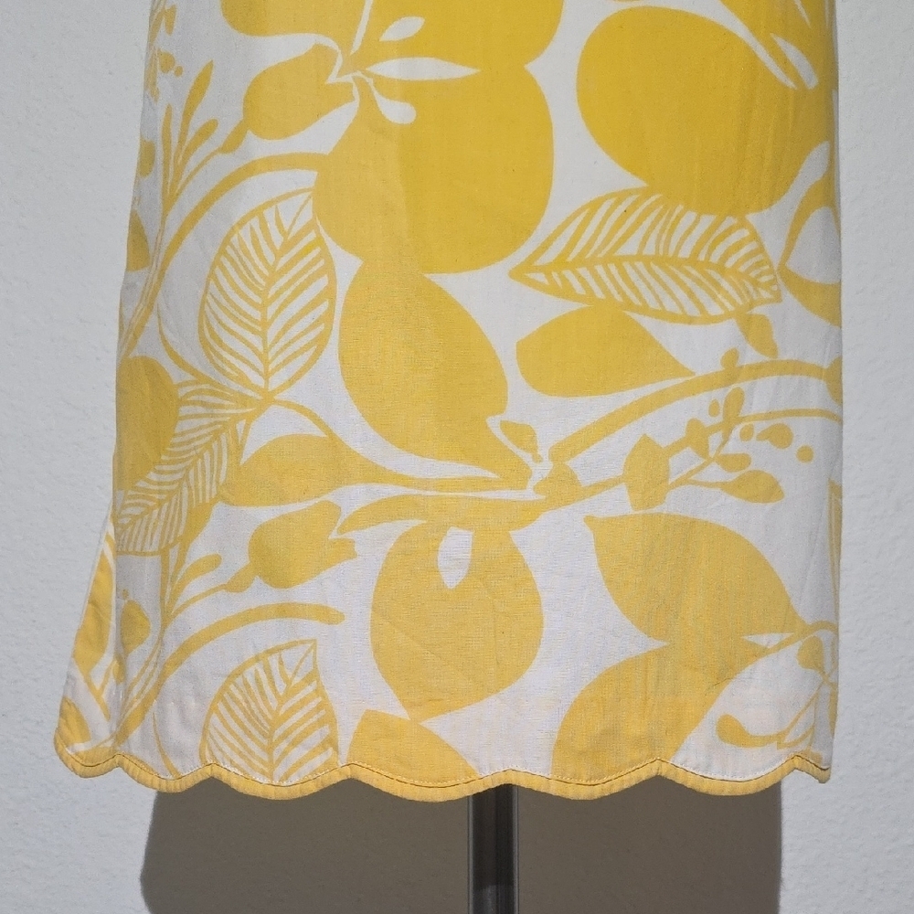 Talbots Yellow White Floral Dress Tropical Vacation Cruise Resortwear Size 8 - Picture 4 of 15